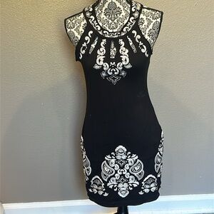 Free People Black and white stitched free people dress
